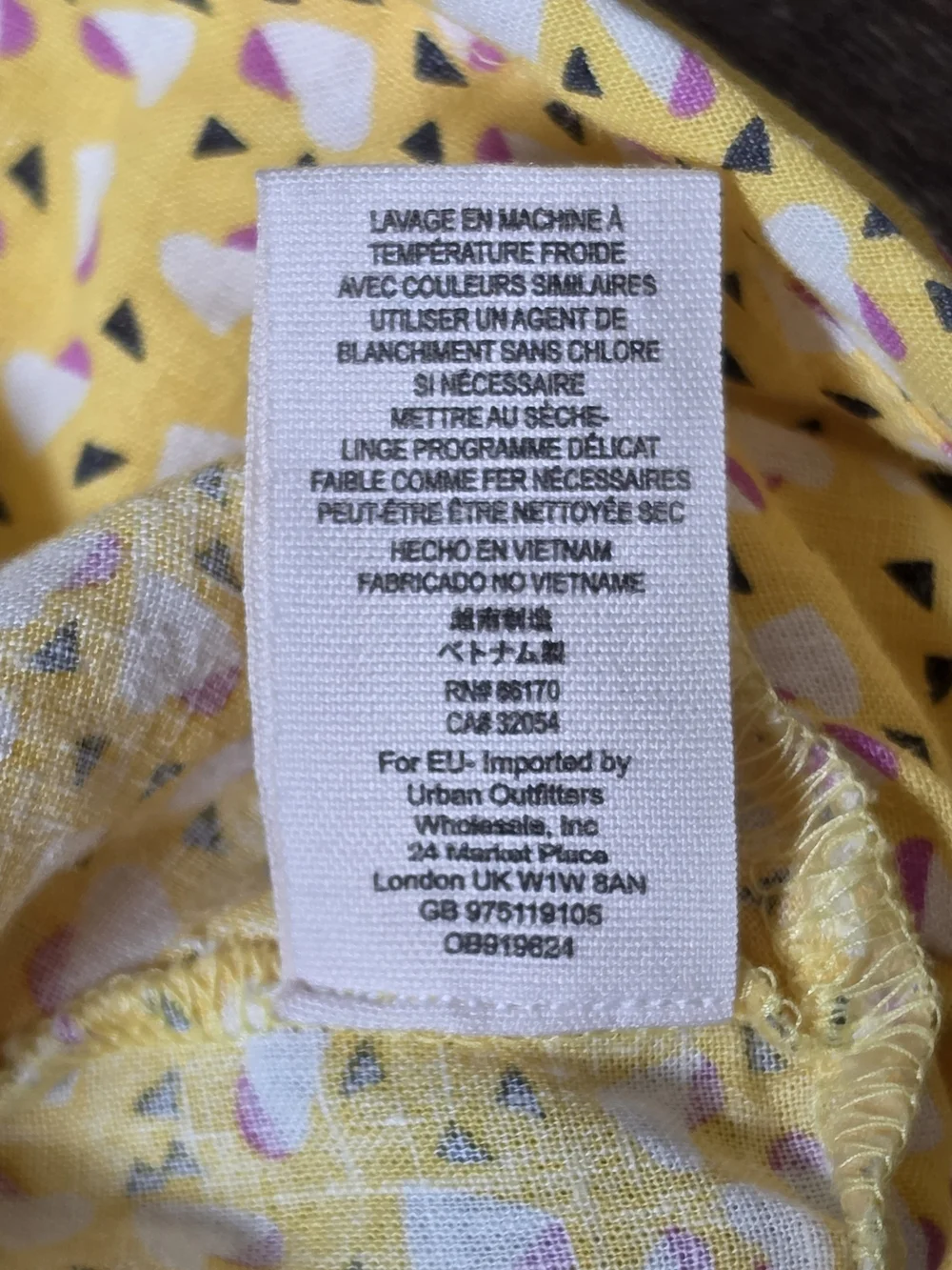Free People Havana Honey Printed Crop Top Women's S Yellow Geometric Retro Linen